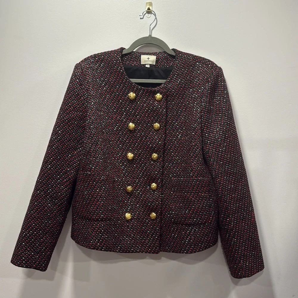 Red and Blue Tweed Marais Jacket - Picture 5 of 8